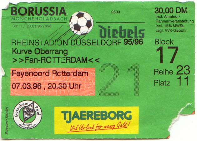 Toegangskaart Borussia Mönchengladbach – Feyenoord