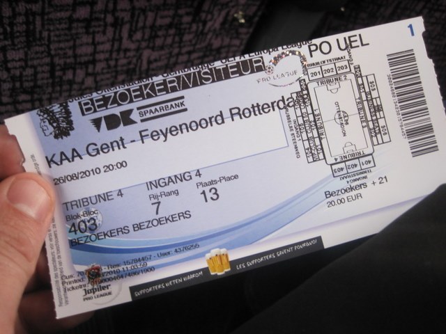 Toegangskaart KAA Gent – Feyenoord