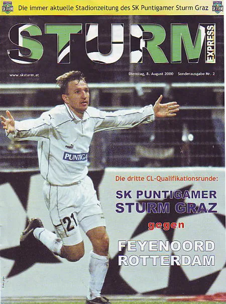 Programmaboekje Sturm Graz – Feyenoord