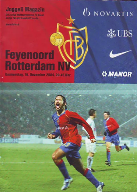 Programmaboekje FC Basel – Feyenoord