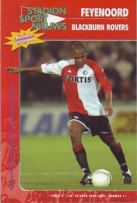 Programmaboekje Feyenoord – Blackburn Rovers