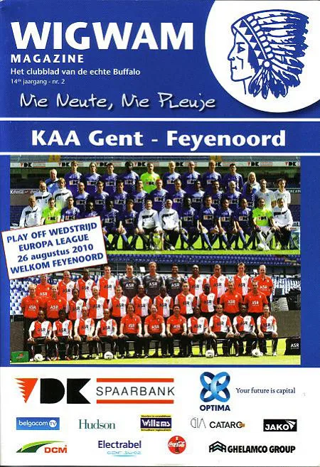 Programmaboekje KAA Gent – Feyenoord