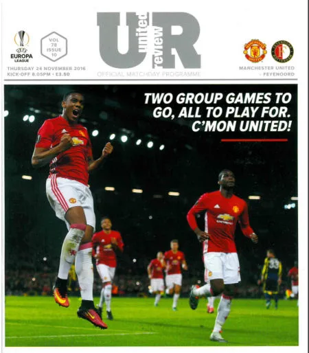 Programmaboekje Manchester United – Feyenoord