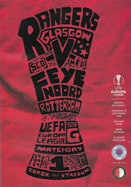 Programmaboekje Glasgow Rangers – Feyenoord