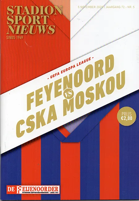 Programmaboekje Feyenoord – CSKA Moskou