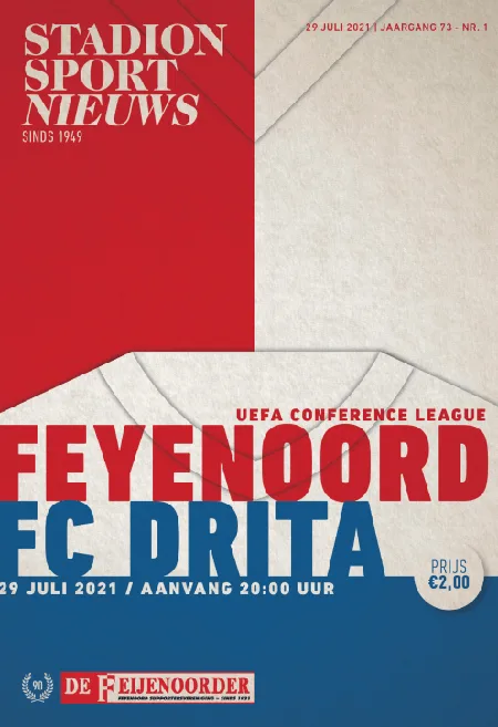 Programmaboekje Feyenoord – FC Drita