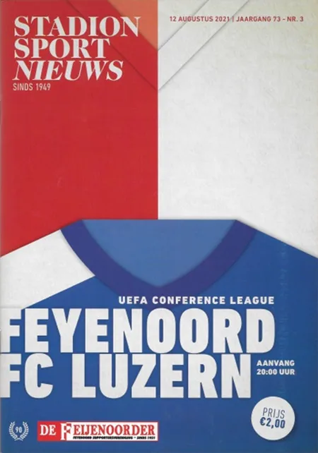 Programmaboekje Feyenoord – FC Luzern