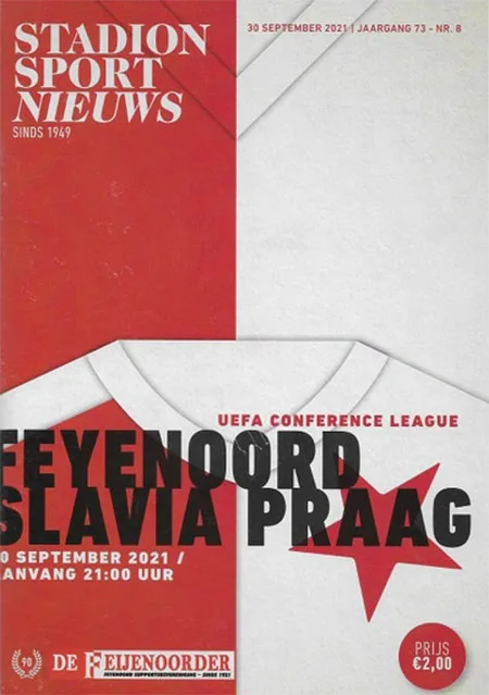 Programmaboekje Feyenoord – Slavia Praag