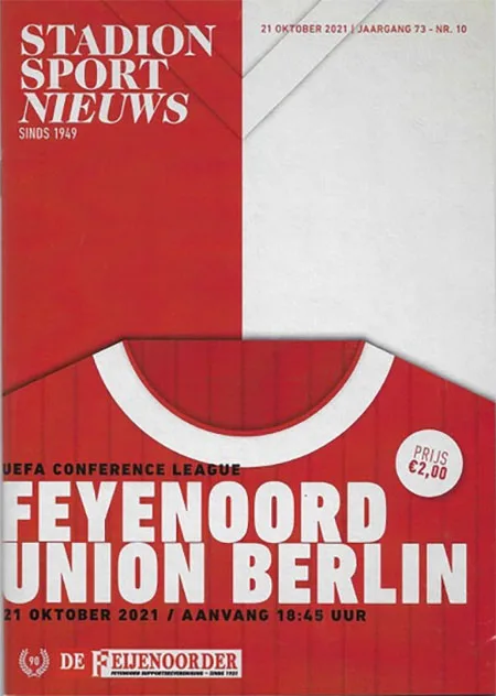 Programmaboekje Feyenoord – 1. FC Union Berlin
