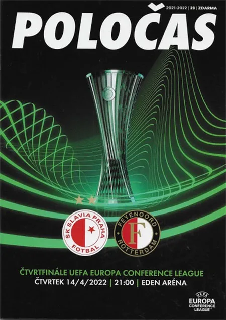 Programmaboekje Slavia Praag – Feyenoord