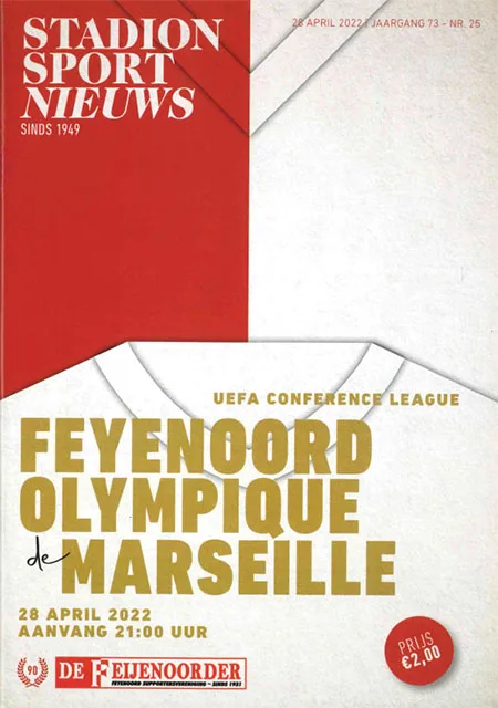 Programmaboekje Feyenoord – Olympique Marseille
