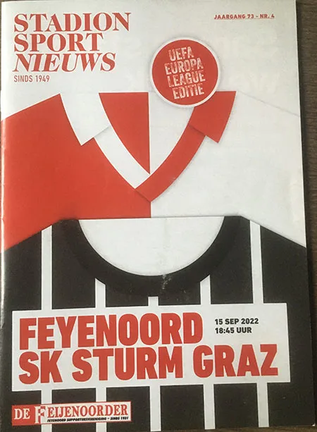 Programmaboekje Feyenoord – Sturm Graz