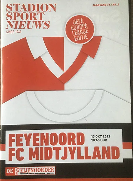 Programmaboekje Feyenoord – FC Midtjylland