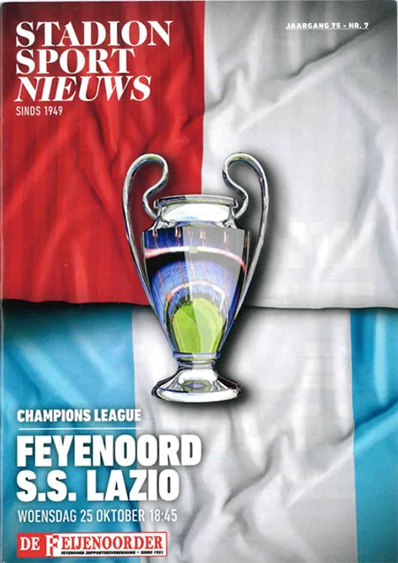 Programmaboekje Feyenoord – Lazio Roma