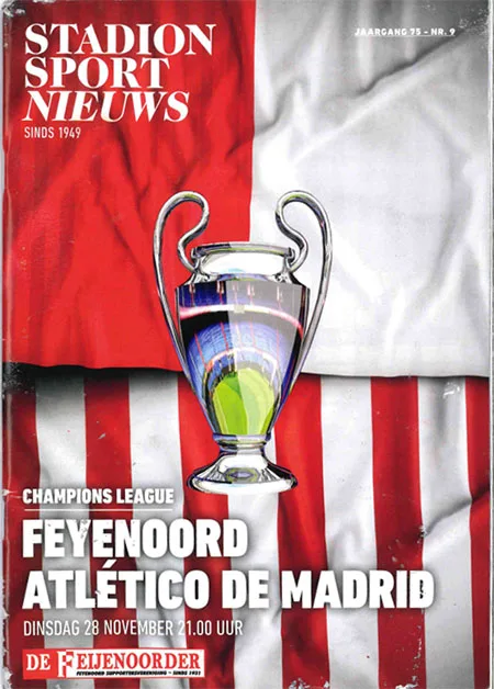 Programmaboekje Feyenoord – Atlético Madrid