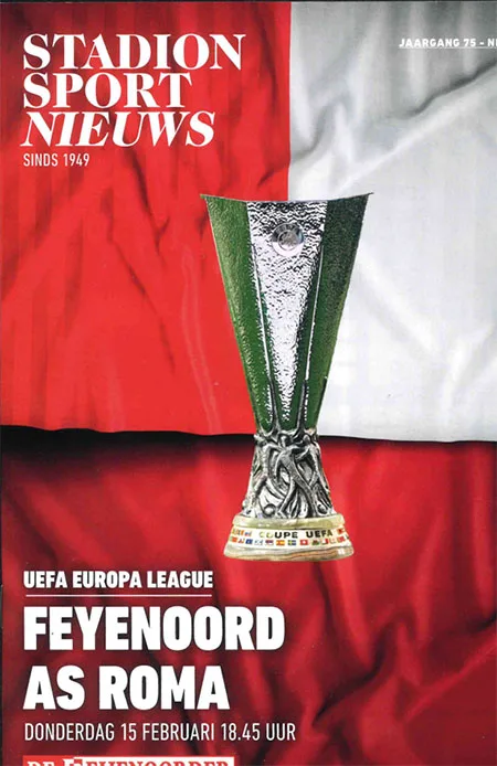 Programmaboekje Feyenoord – AS Roma