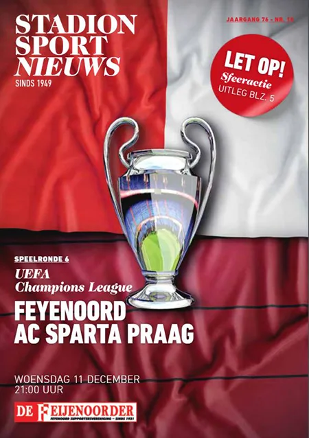 Programmaboekje Feyenoord – Sparta Praag