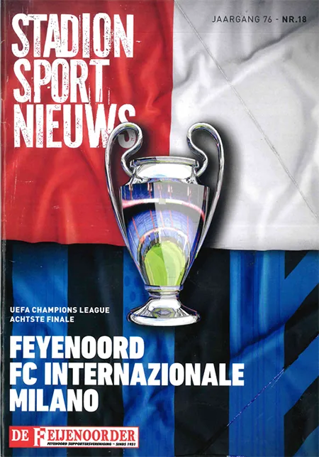 Programmaboekje Feyenoord – Internazionale