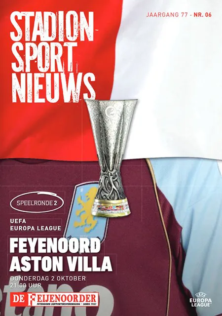 Programmaboekje Feyenoord – Aston Villa