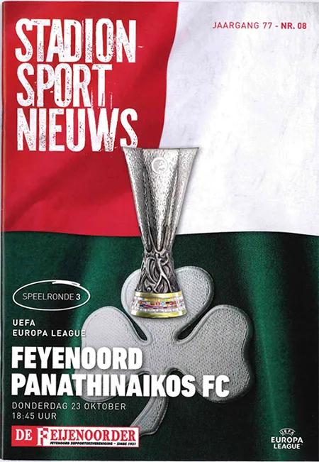 Programmaboekje Feyenoord – Panathinaikos