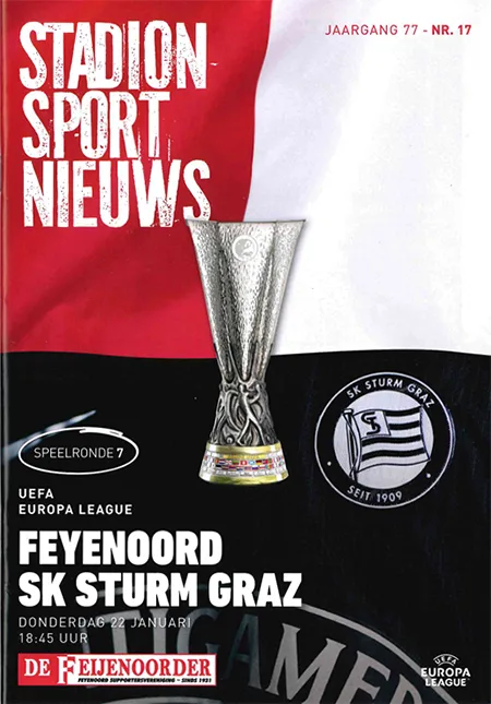 Programmaboekje Feyenoord – Sturm Graz