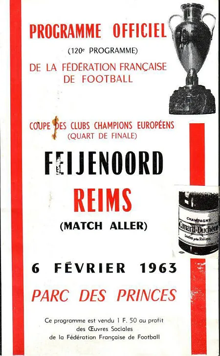 Programmaboekje Stade de Reims – Feyenoord