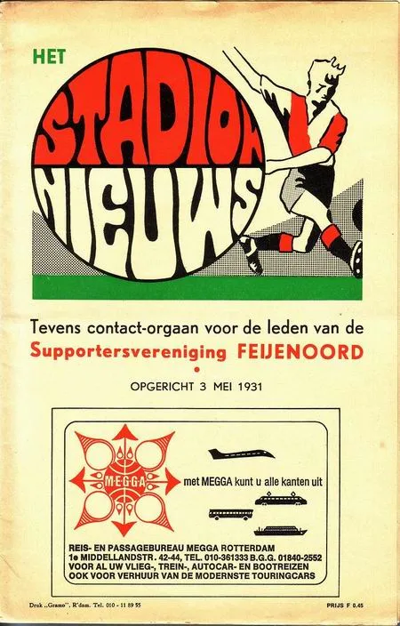 Programmaboekje Feyenoord – OFK Belgrado