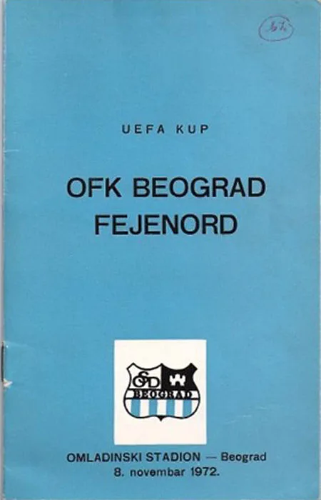 Programmaboekje OFK Belgrado – Feyenoord