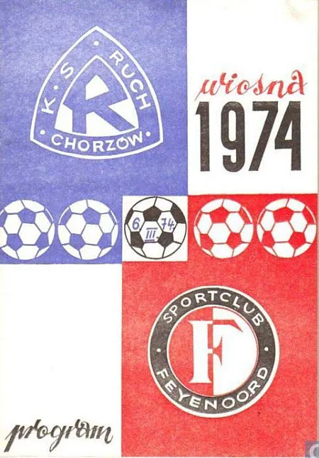 Programmaboekje Ruch Chorzow – Feyenoord