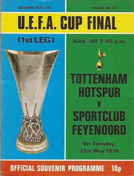 Programmaboekje Tottenham Hotspur – Feyenoord