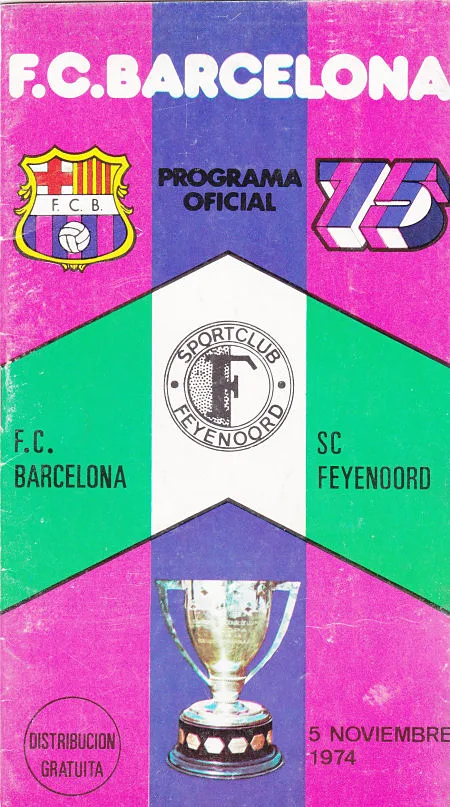 Programmaboekje Barcelona – Feyenoord