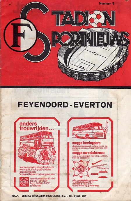 Programmaboekje Feyenoord – Everton
