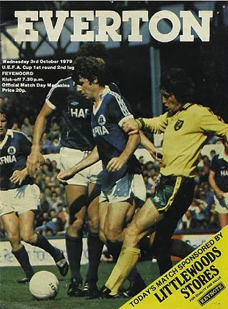 Programmaboekje Everton – Feyenoord
