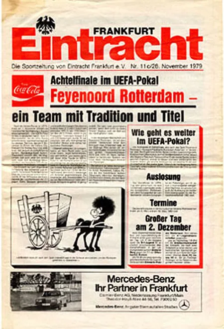 Programmaboekje Eintracht Frankfurt – Feyenoord
