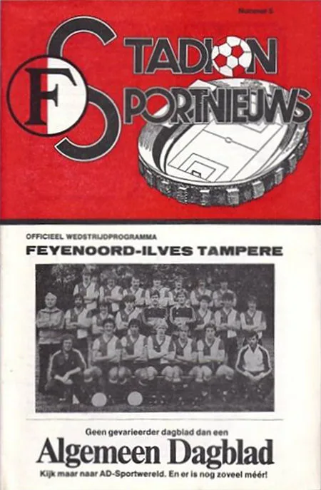 Programmaboekje Feyenoord – Ilves Tampere