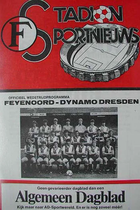 Programmaboekje Feyenoord – Dynamo Dresden