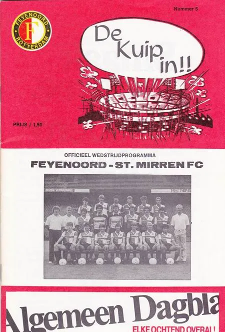 Programmaboekje Feyenoord – St. Mirren