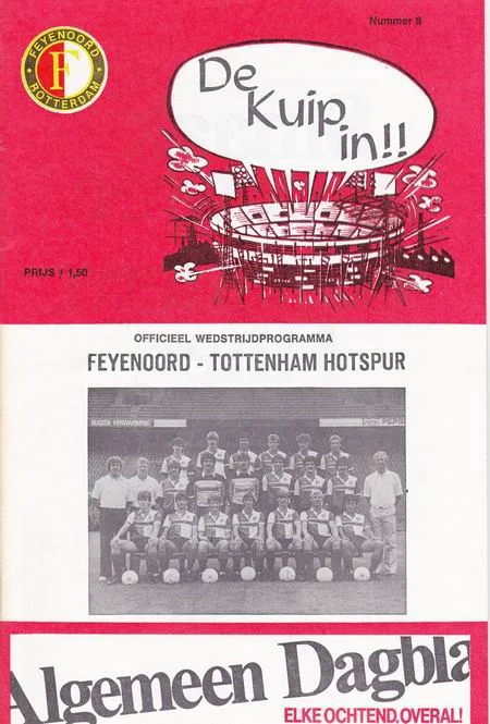 Programmaboekje Feyenoord – Tottenham Hotspur