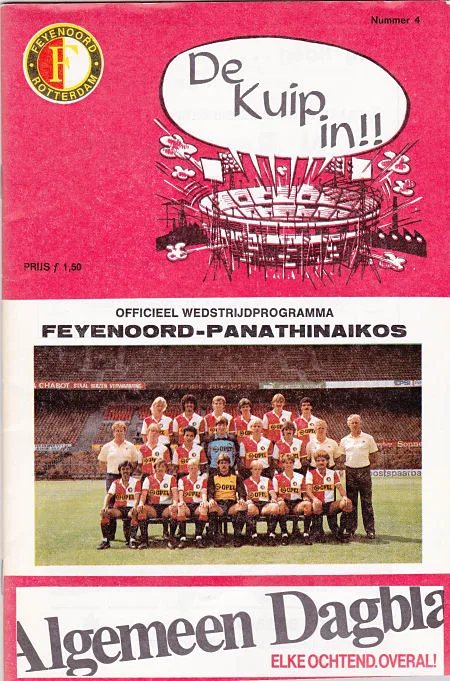 Programmaboekje Feyenoord – Panathinaikos