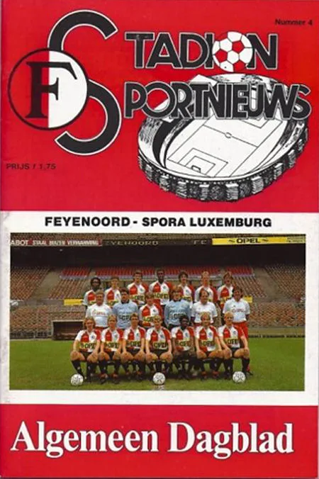 Programmaboekje Feyenoord – Spora Luxemburg