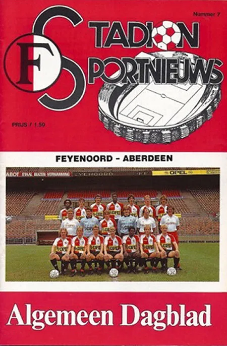 Programmaboekje Feyenoord – Aberdeen