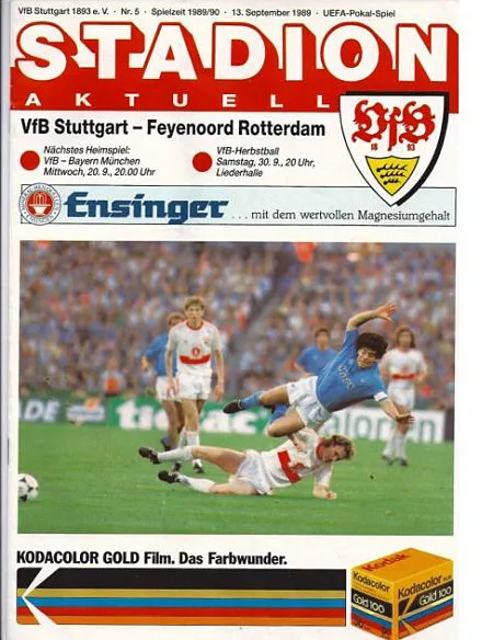 Programmaboekje VfB Stuttgart – Feyenoord