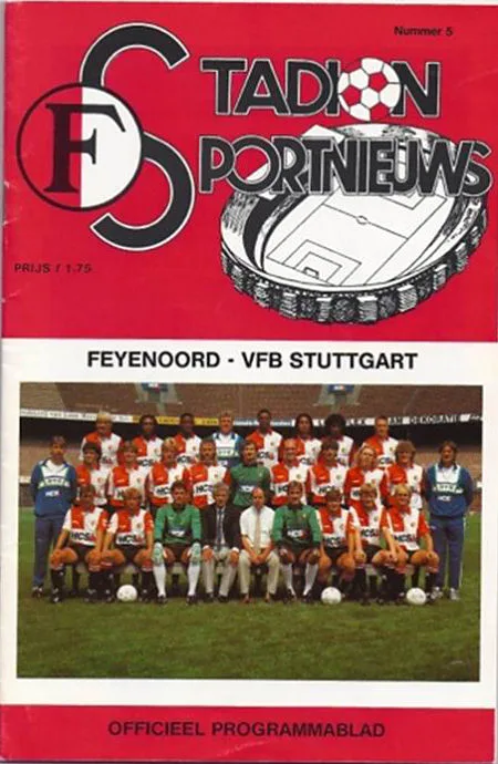 Programmaboekje Feyenoord – VfB Stuttgart