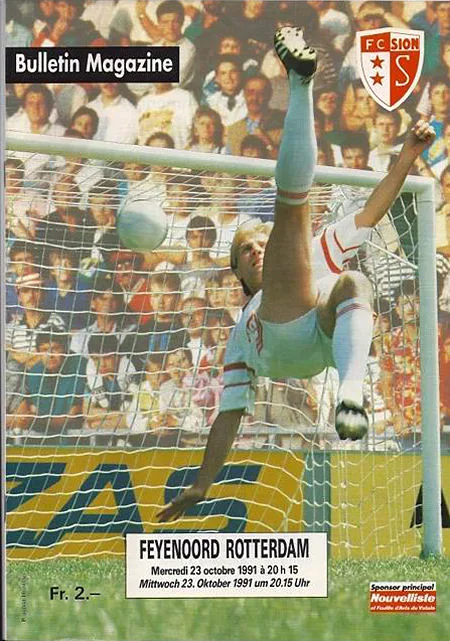 Programmaboekje FC Sion – Feyenoord