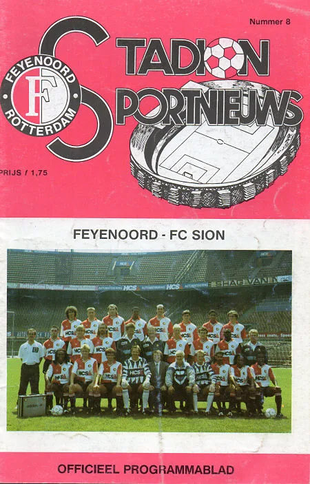 Programmaboekje Feyenoord – FC Sion