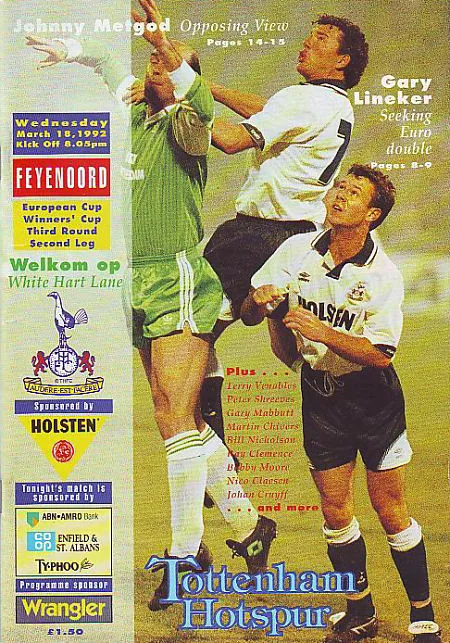 Programmaboekje Tottenham Hotspur – Feyenoord