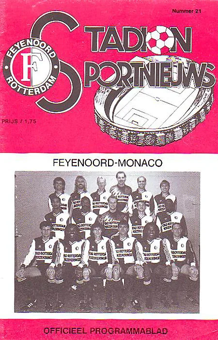 Programmaboekje Feyenoord – AS Monaco