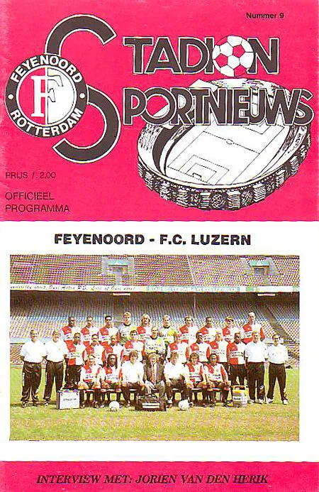 Programmaboekje Feyenoord – FC Luzern