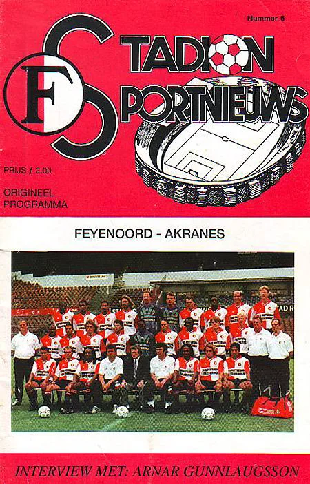 Programmaboekje Feyenoord – IA Akranes