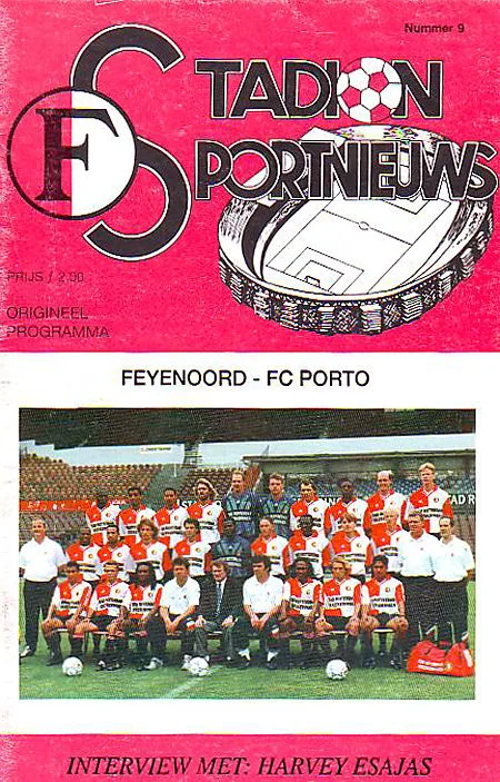 Programmaboekje Feyenoord – FC Porto
